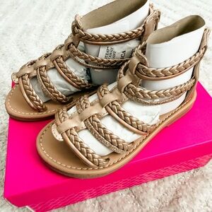 NWT - Kelly & Katie Toddler Girs Gladiator Sandal in Metalic Amber Gold - Size 9